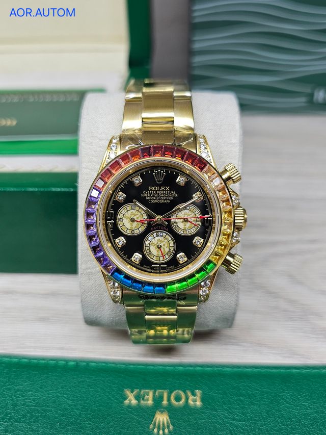 RELOJ ROLEX DAYTONA COSMOGRAPH "RAINBOW" ORO – Calidad Premium 1.1