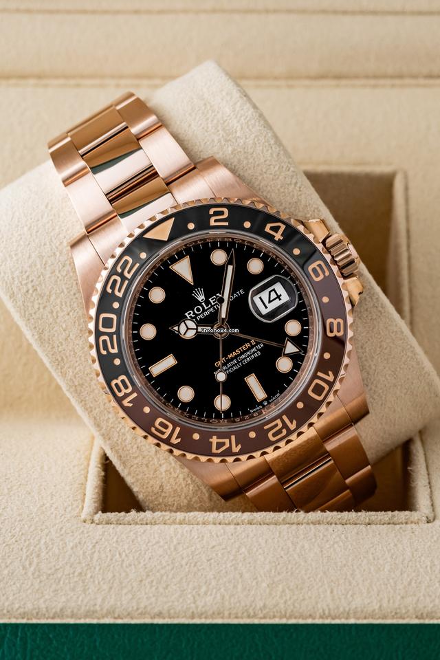 RELOJ ROLEX GMT-MASTER II "ROOT BEER" ORO ROSA – Calidad Premium 1.1